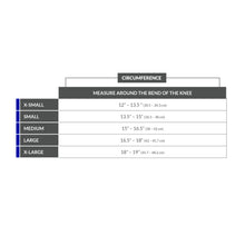 ELASTIC KNEE SUPPORT SIZE CHART