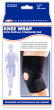 KNEE WRAP WITH PATELLAR STABILIZING PAD PACKAGING
