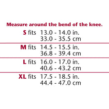NEOPRENE PATELLAR STABILIZER SIZE CHART