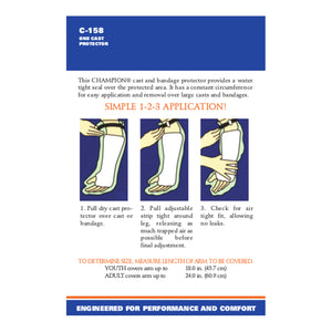 BACK OF CAST PROTECTOR HALF-ARM PACKAGING