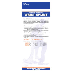BACK OF ELASTIC PULLOVER WRIST SPLINT - REVERSIBLE PACKAGING