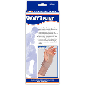FRONT OF ELASTIC PULLOVER WRIST SPLINT - REVERSIBLE PACKAGING