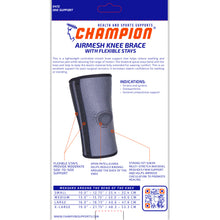 BACK OF AIRMESH KNEE BRACE WITH FLEXIBLE STAYS PACKAGING