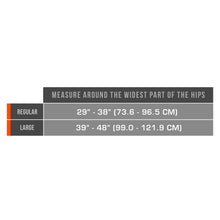 LIGHTWEIGHT ADJUSTABLE SACRO BRACE SIZE CHART