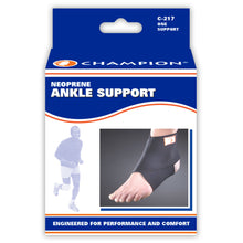 FRONT OF NEOPRENE ANKLE SUPPORT FIGURE-8 PACKAGING