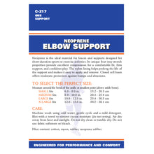 BACK OF NEOPRENE ANKLE SUPPORT FIGURE-8 PACKAGING