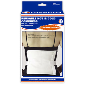 THERMA-KOOL REUSABLE HOT / COLD COMPRESS 4" X 9" FOR LOWER BACK AND SHOULDER PACKAGING