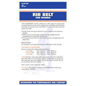 BACK OF RIB BELT FOR WOMEN PACKAGING