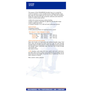 BACK OF SHOULDER BRACE PACKAGING